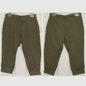 Old Navy Girls Size 8, Army Green Crop Sweatpants